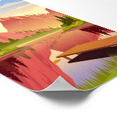 Sereniteit bij zonsondergang poster (Hoek)