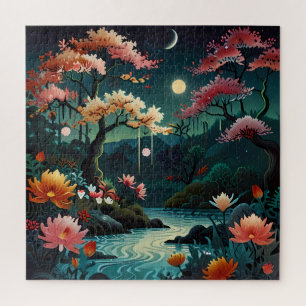 Sereniteit bij zonsondergang: traditionele Chinese Legpuzzel