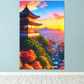 Sereniteit boven de Metropolis Canvas Afdruk (Insitu (Houten vloer))