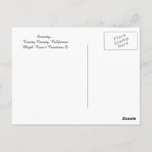 Sereniteit... Briefkaart (Achterkant)