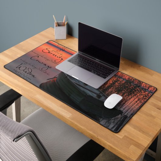 Sereniteit gebed en boot bureaumat (Kantoor 2)