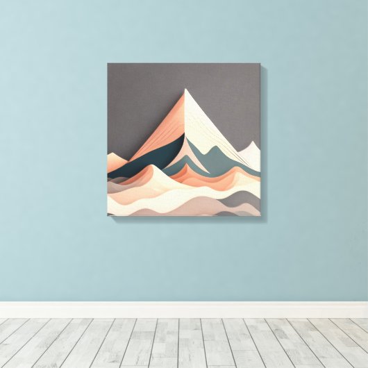 Sereniteit in Asymmetrie Canvas Afdruk (Insitu (Houten vloer))