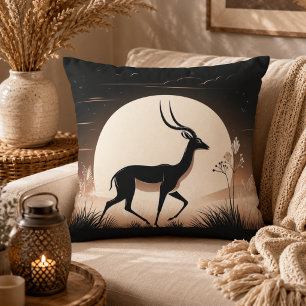 Sereniteit in Beweging Antilope-Geïnspireerd Kussen