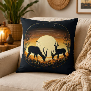 Sereniteit in Beweging Antilope-Geïnspireerd Kussen