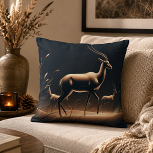 Sereniteit in Beweging Antilope-Geïnspireerd Kussen