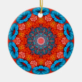 Sereniteit in Beweging: Radiant Mandala Keramisch Ornament (Voorkant)