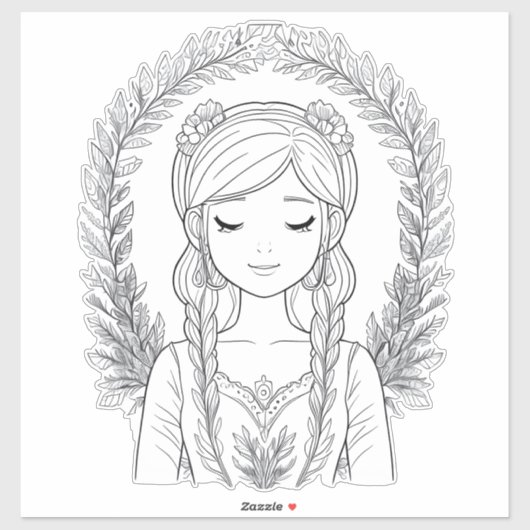 Sereniteit in de omhelzing van Natuur Sticker (Vel)