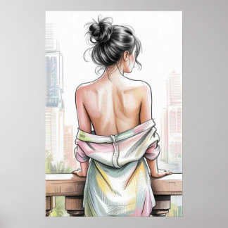 Sereniteit in de stad poster