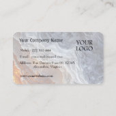 Sereniteit in grijs Abstracte vloeiende vormen Visitekaartje (Achterkant)