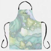 Sereniteit in groene Abstracte vloeiende vormen Schort (Voorkant)