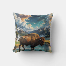 Sereniteit in het wild - Buffalo Kussen