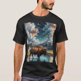 Sereniteit in het wild - Buffalo T-shirt
