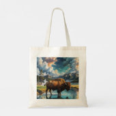 Sereniteit in het wild - Buffalo Tote Bag (Achterkant)