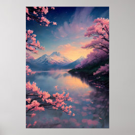 Sereniteit in Mountain's Embrace Poster