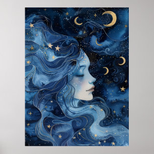 Sereniteit in sterrenlicht poster