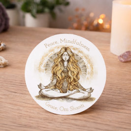 Sereniteit in stilte ronde sticker