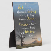 Sereniteit, moed en wijsheid fotoplaat (Zijkant)