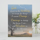 Sereniteit, moed en wijsheid kaart (Staand voorkant)