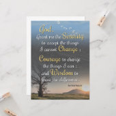 Sereniteit, moed en wijsheid kaart (Voorkant / Achterkant in situ)