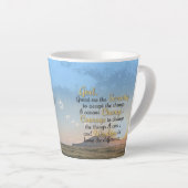 Sereniteit, moed en wijsheid latte mok (Rechterhoek)