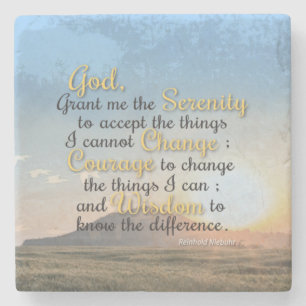 Sereniteit, moed en wijsheid stenen onderzetter