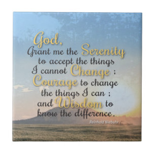 Sereniteit, moed en wijsheid tegeltje