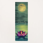 Sereniteit - Mooie Lotus Flower en Full Moon Yogamat (Voorkant)