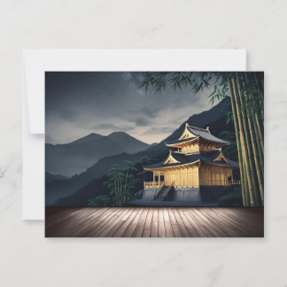 Sereniteit over het gouden paviljoen briefkaart