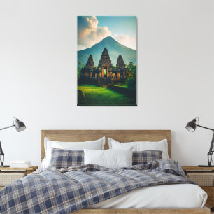 Sereniteit van de Heilige Tempel Canvas Afdruk