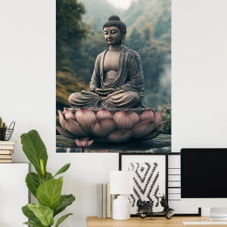 Sereniteit van de Lotus Boeddha Poster
