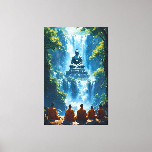 Sereniteit van de vijf monniken canvas afdruk (Voorkant)