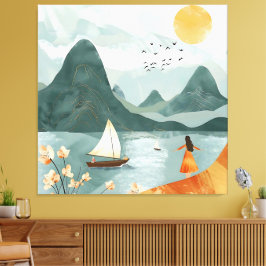 Sereniteit van het Zee Canvas Afdruk