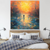 Sereniteit van Monet Canvas Afdruk (Insitu (Slaapkamer))