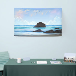 Sereniteit, wolken, stille schoonheid spandoek