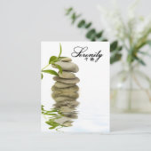 Sereniteit - Zen Rocks met Bamboo Briefkaart (Staand voorkant)