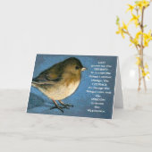 SERENITEITSGEBED EN JUNCO-KUNSTWERK KAART (Gele Bloem)