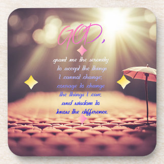 Sereniteitsgebed met inspirerende Christelijke kun Bier Onderzetter
