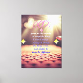 Sereniteitsgebed met inspirerende Christelijke kun Canvas Afdruk (Voorkant)
