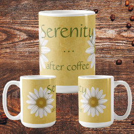 Serenity After Coffee Yellow Daisy Koffiemok