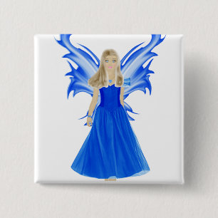 Serenity Angel Vierkante Button 5,1 Cm