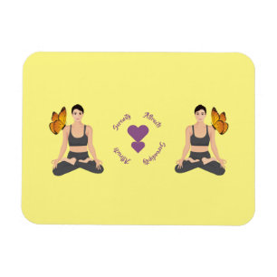 Serenity Attract Serendipity Yoga Butterfly Love Magneet