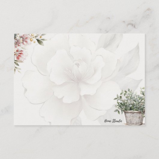 Serenity Basic Blank Recept Kaart (Achterkant)