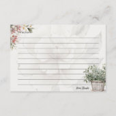 Serenity Basic Recept Kaart (Achterkant)