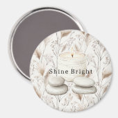 Serenity Beach Candle Rocks Magneet (Voorkant / Achterkant)