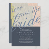 Serenity Bites Typografie Bruidsdouche Modern Kaart (Voorkant / Achterkant)