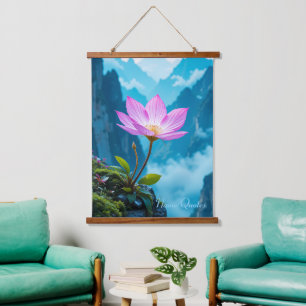 Serenity Bloom – Lotus Boven de Nevel Hangend Wandkleed