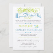 Serenity Blue Modern Typografie Invite Kaart (Voorkant)