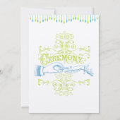 Serenity Blue Modern Typografie Invite Kaart (Achterkant)