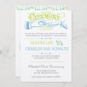 Serenity Blue Modern Typografie Invite Kaart (Voorkant / Achterkant)