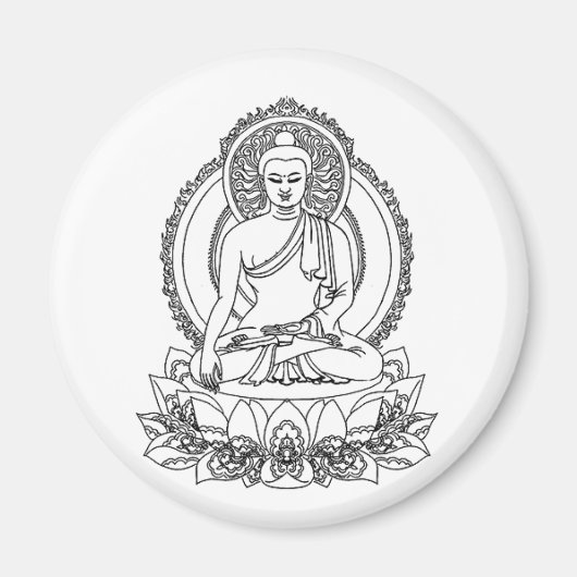 Serenity Buddha Magnet Magneet (Voorkant)